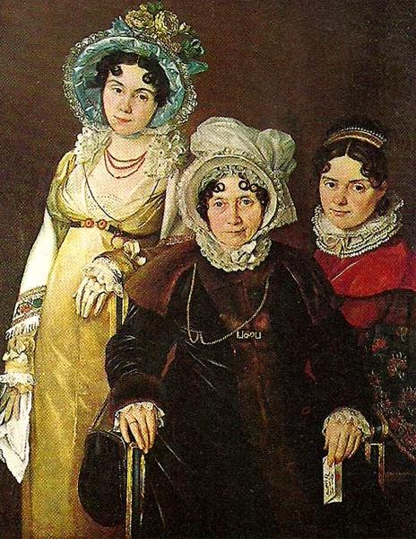 mme morel de tangry and her daughters, Sir David Wilkie